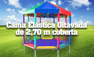 Cama elastica oitavada coberta