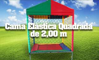 Cama elástica quadrada